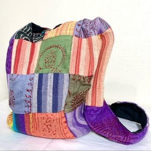Kantha colorful patchwork crossbody from Nepal